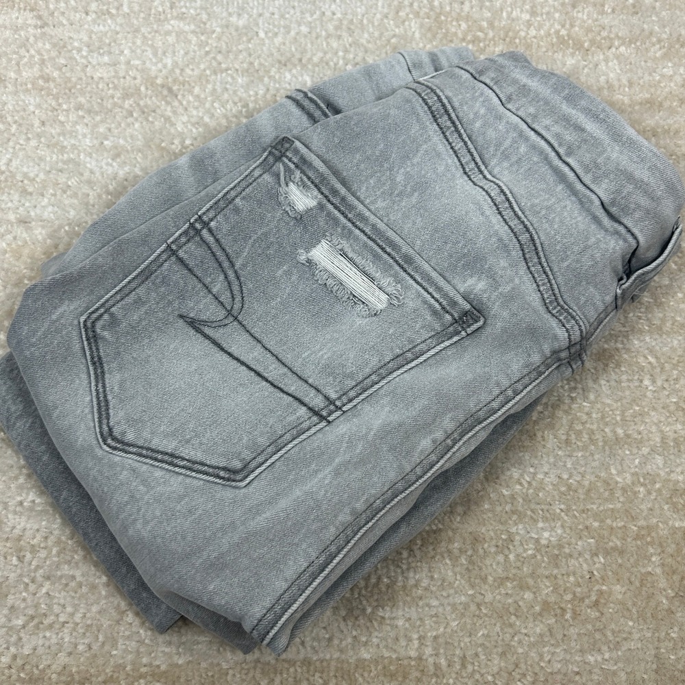 American Eagle Womens Grunge Curvy Highest Rise Jegging Distressed Gray Size 6 R